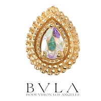 BVLA - 14k Gold - Tiny Afghan Pear - Threaded  end