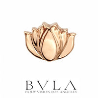 BVLA - 14k Gold - Flat Lotus - Threaded  end