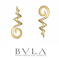 BVLA - 14k Gold - Unalome - Threaded  end