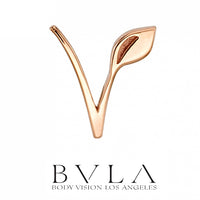 BVLA - 14k Gold - Vegan V - Threaded  end