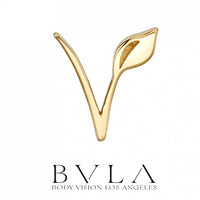 BVLA - 14k Gold - Vegan V - Threaded  end