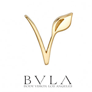 BVLA - 14k Gold - Vegan V - Threaded  end