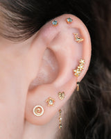 Buddha Jewelry Organics - Honu - White Sapphire - Threadless End