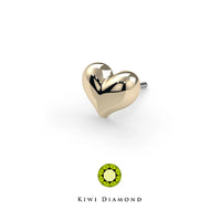 Kiwi Diamond - Puffy Heart - threadless end