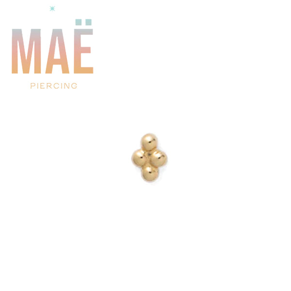 MAË - 14k Gold - 4 Bead Mini - Threadless end