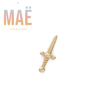 MAË - 14k Gold - Dagger - Threadless end