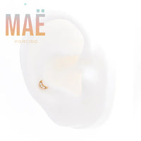 MAË - 14k Gold - Moon - Cz - Threadless end