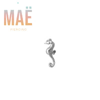 MAË - 14k Gold - Seahorse - Threadless end