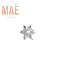 MAË - 14k Gold - Snowflake - Cz - Threadless end