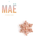 MAË - 14k Gold - Snowflake - Threadless end