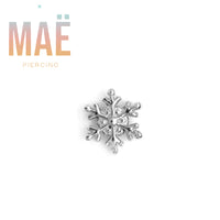 MAË - 14k Gold - Snowflake - Threadless end
