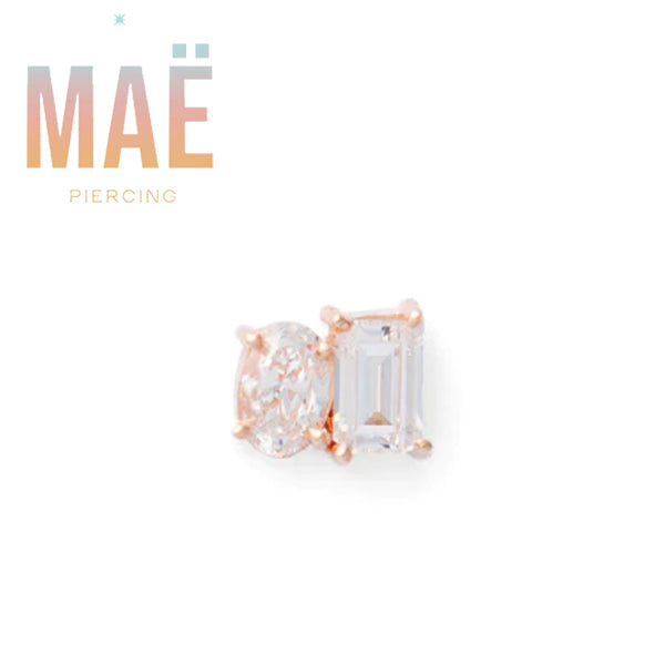 MAË - 14k Gold - Two Of A Kind - Cz - Threadless end