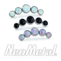 Neometal - Curved Cabochon Clusters - threadless ends