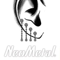Neometal - Titanium Double Bezel Dangle - threadless ends