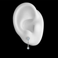 Neometal - Titanium Double Bezel Dangle - threadless ends