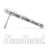 Neometal - Bezel Set Tapered Cabochon Clusters - threadless ends