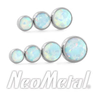 Neometal - Bezel Set Tapered Cabochon Clusters - threadless ends