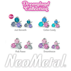 Neometal - Dreamland 3 gem trinity - threadless ends