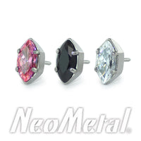 Neometal - Marquise gem - threadless ends