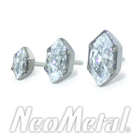 Neometal - Marquise gem - threadless ends