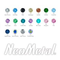 Neometal - Marquise gem - threadless ends