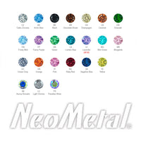 Neometal - Pear gem - threadless ends