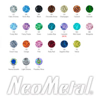 Neometal - Bezel set petite gem cluster - threadless ends