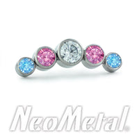 Neometal - Pride bezel set curved clusters - threadless ends