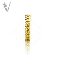 Valkyrie - Gold PVD Stainless steel heart cIicker