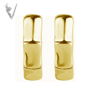 Valkyrie - CoCR Gold PVD - Bamboo earrings (huggies)