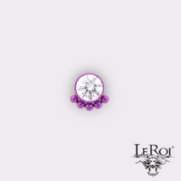 LeRoi SS316L Labrets w/haute couture tops