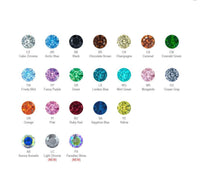 Neometal - Threadless titanium curved faceted gem/cabochon barbells 16g