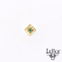 LeRoi - Diamond shaped Millgrain  - 14k Threadless End