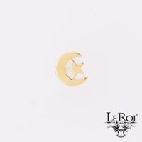 LeRoi - Moon and star - 14k Threadless End
