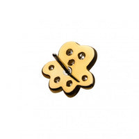 Invictus - 14Kt Yellow Gold Threadless with Dog Paw Clear CZ Top