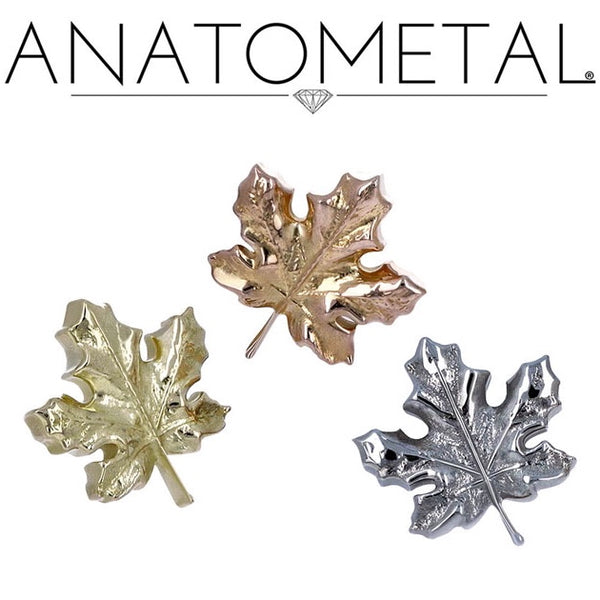 Anatometal - 18k Gold Threadless Maple Leaf