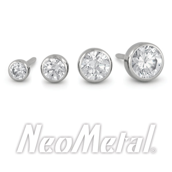 Neometal -  Bezel set faceted stones - Threadless End