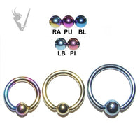Valkyrie - Titanium anodized captive bead rings
