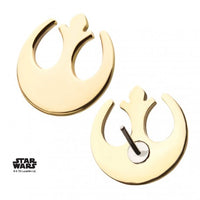 Invictus - 14kt Yellow Gold Threadless Star Wars Rebel Symbol Top