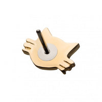 Invictus - 14Kt Yellow Gold Threadless Plain Cat Top