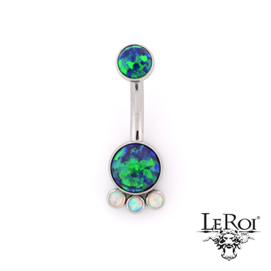 LeRoi Ti curved barbell  bijoux collection (int threads)