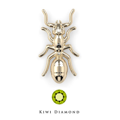 Kiwi Diamond -  14k Ant threadless end