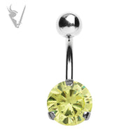 Valkyrie - Steel banana w/large stone (ext threads)