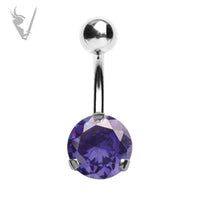 Valkyrie - Steel banana w/large stone (ext threads)