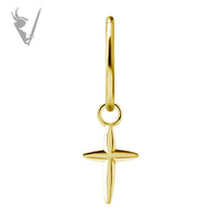 Valkyrie - CoCR/gold PVD - Cross charm
