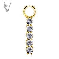 Valkyrie - CoCR/gold pvd charm set w/zirconia
