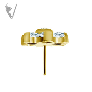 Valkyrie - Threadless titanium gold PVD flower attachment