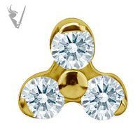 Valkyrie - Threadless titanium gold PVD trinity attachment