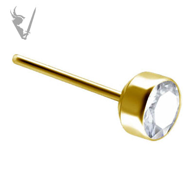 Valkyrie - Threadless titanium gold PVD jeweled disc attachment