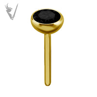 Valkyrie - Threadless titanium gold PVD jeweled micro ball attachment